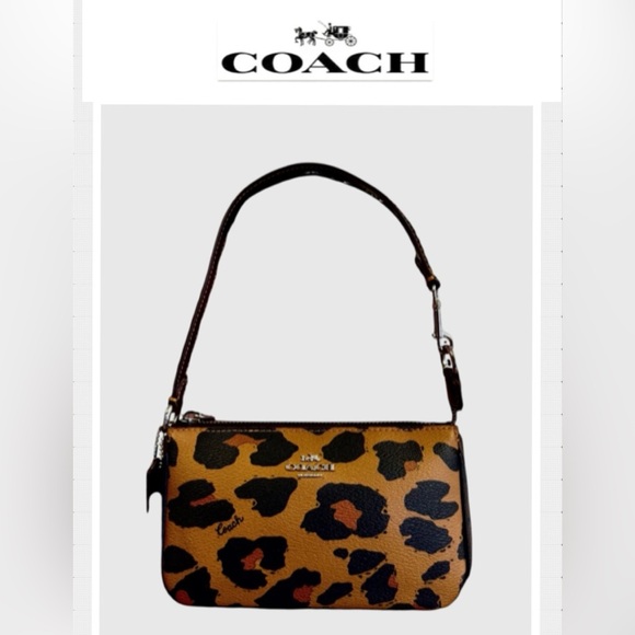 Coach Nolita 19 With Leopard Print And Signature Canvas. Style# CC866 - Picture 1 of 7